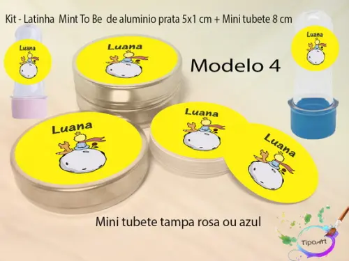 Kit Latinhas e Mini Tubetes -pequeno Príncipe