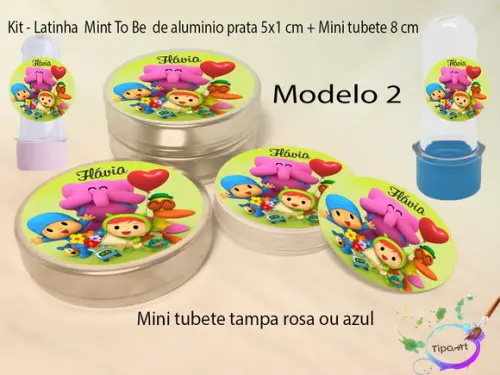 Kit Latinhas e Mini Tubetes -pocoyo