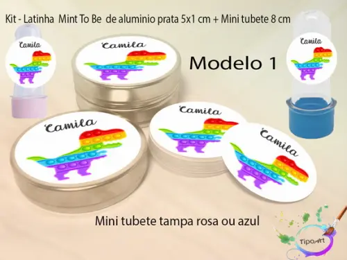Kit Latinhas e Mini Tubetes -pop Fidget