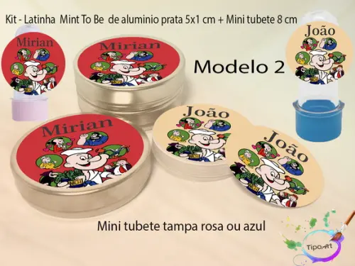 Kit Latinhas e Mini Tubetes -popai