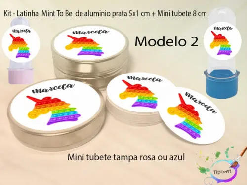 Kit Latinhas e Mini Tubetes -pop Fidget