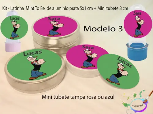 Kit Latinhas e Mini Tubetes -popai