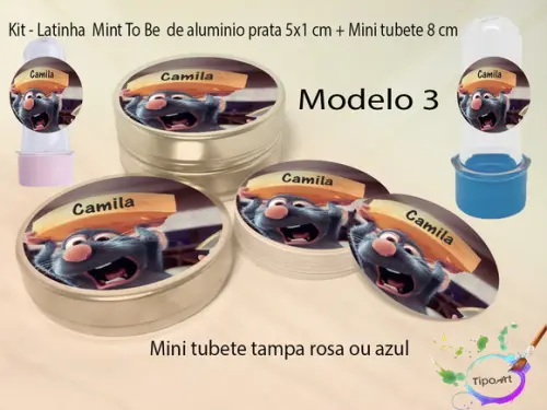 Kit Latinhas e Mini Tubetes -ratatouille