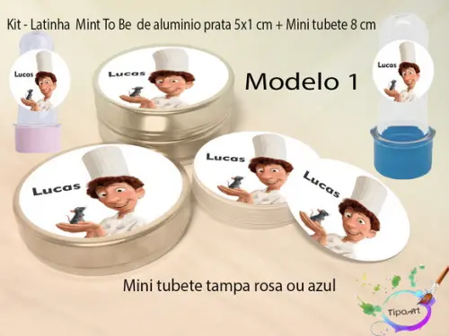 Kit Latinhas e Mini Tubetes -ratatouille