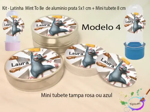 Kit Latinhas e Mini Tubetes -ratatouille
