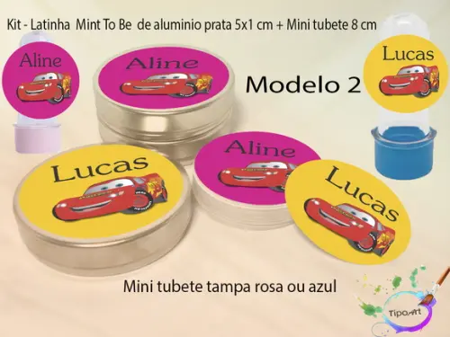 Kit Latinhas e Mini Tubetes -relampago