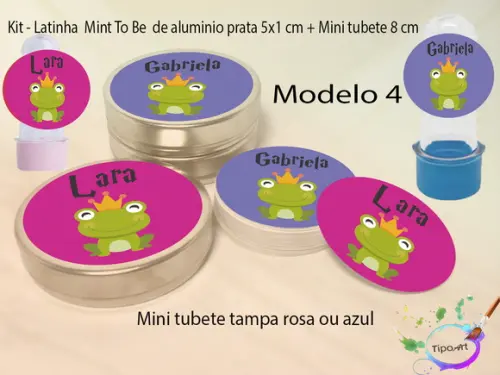 Kit Latinhas e Mini Tubetes -sapinho