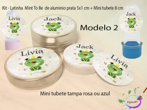 Kit Latinhas e Mini Tubetes -sapinho
