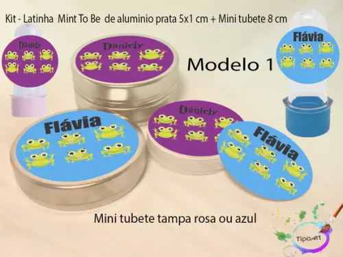 Kit Latinhas e Mini Tubetes -sapinho