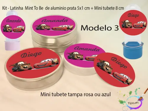 Kit Latinhas e Mini Tubetes -relampago