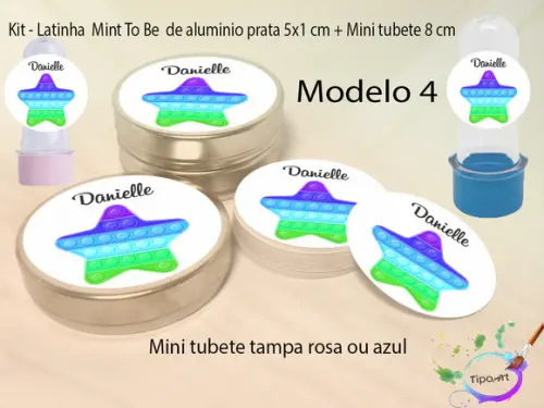 Kit Latinhas e Mini Tubetes -pop Fidget