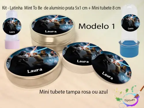 Kit Latinhas e Mini Tubetes -starwars