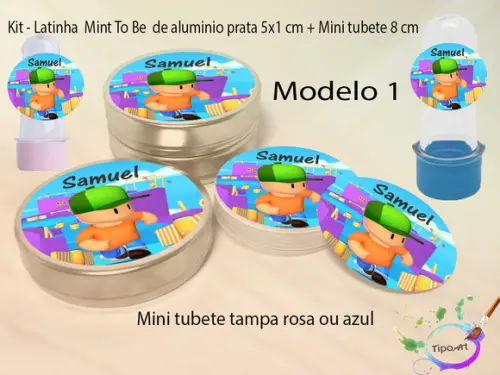 Kit Latinhas e Mini Tubetes -stumble Guys