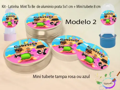 Kit Latinhas e Mini Tubetes -stumble Guys