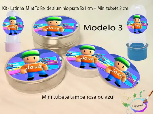 Kit Latinhas e Mini Tubetes -stumble Guys