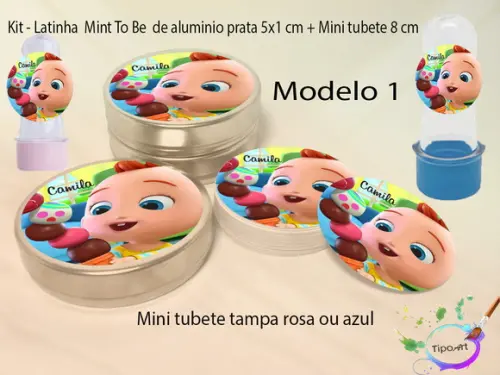 Kit Latinhas e Mini Tubetes -super Jojo