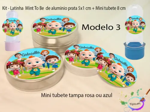 Kit Latinhas e Mini Tubetes -super Jojo