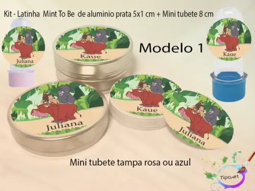 Kit Latinhas e Mini Tubetes -tarzan