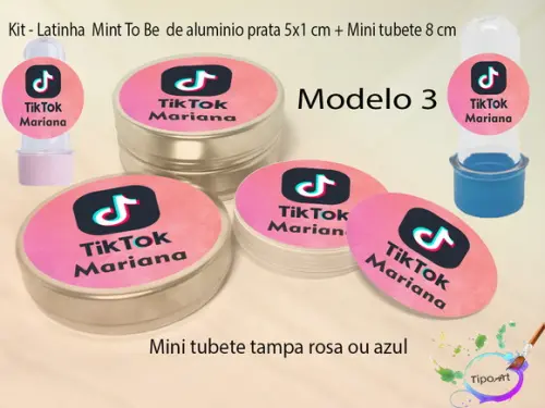 Kit Latinhas e Mini Tubetes -tik Tok