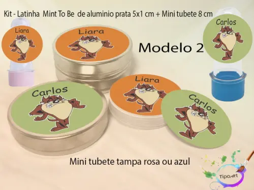 Kit Latinhas e Mini Tubetes -taz Mania