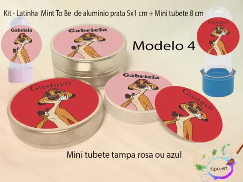 Kit Latinhas e Mini Tubetes -timão
