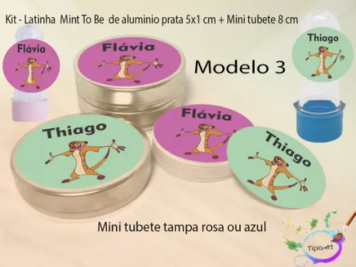 Kit Latinhas e Mini Tubetes -timão