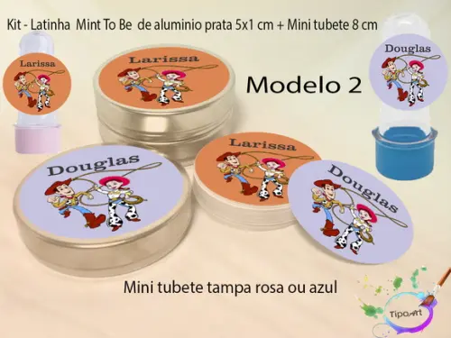 Kit Latinhas e Mini Tubetes -toy Story