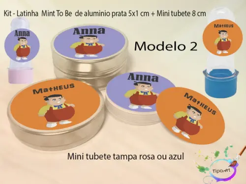 Kit Latinhas e Mini Tubetes -turma do Chaves