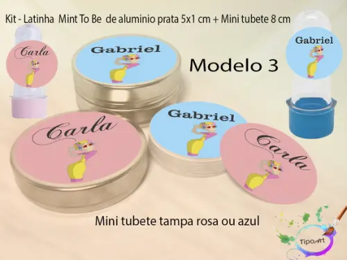 Kit Latinhas e Mini Tubetes -turma do Chaves