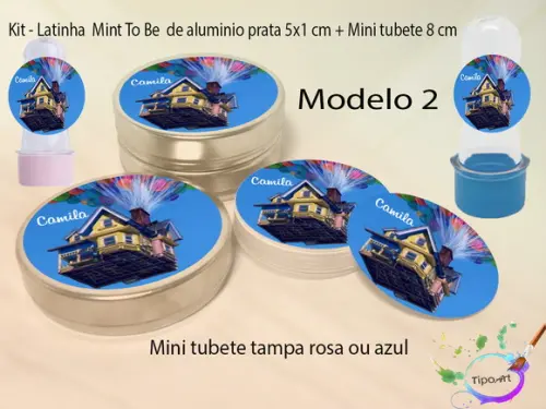 Kit Latinhas e Mini Tubetes -up Altas Aventuras