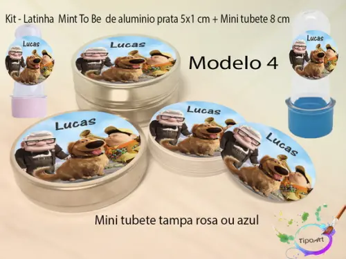Kit Latinhas e Mini Tubetes -up Altas Aventuras