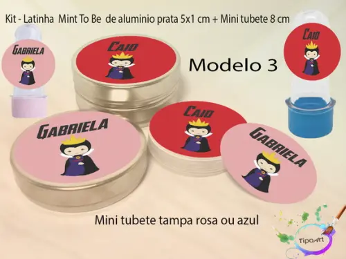 Kit Latinhas e Mini Tubetes -vilões