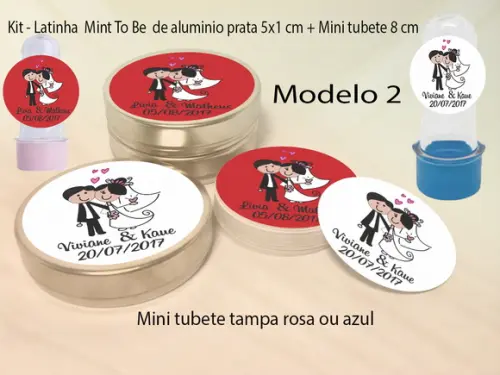 Kit Latinhas e Mini Tubetes-casal