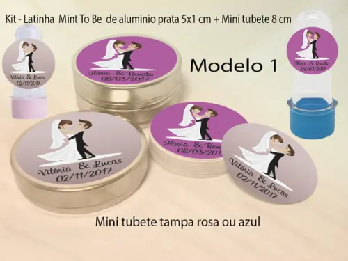 Kit Latinhas e Mini Tubetes-casal