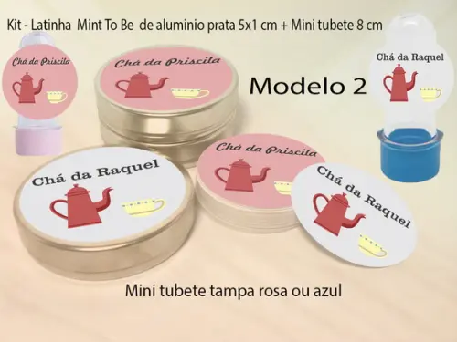 Kit Latinhas e Mini Tubetes-chá de Cozinha/panela