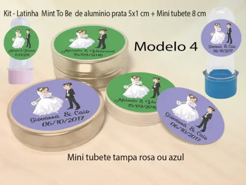 Kit Latinhas e Mini Tubetes-casal