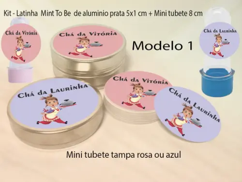Kit Latinhas e Mini Tubetes-chá de Cozinha/panela