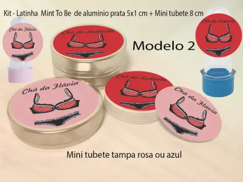 Kit Latinhas e Mini Tubetes-chá de Lingerie#1