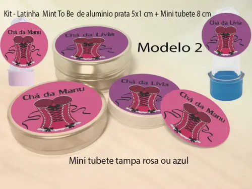 Kit Latinhas e Mini Tubetes-chá de Lingerie#1