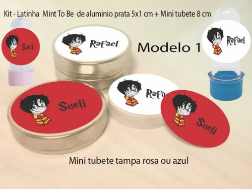 Kit Latinhas e Mini Tubetes-harry Potter-modelo 2