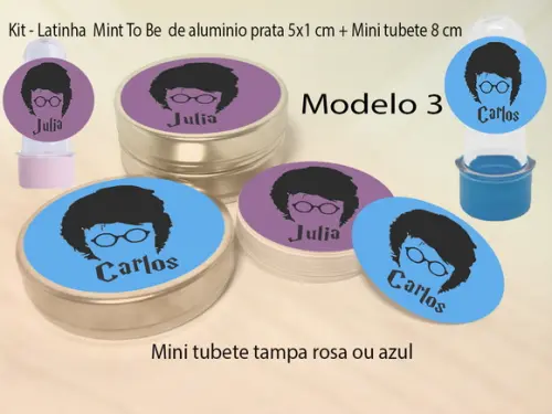 Kit Latinhas e Mini Tubetes-harry Potter-modelo 2