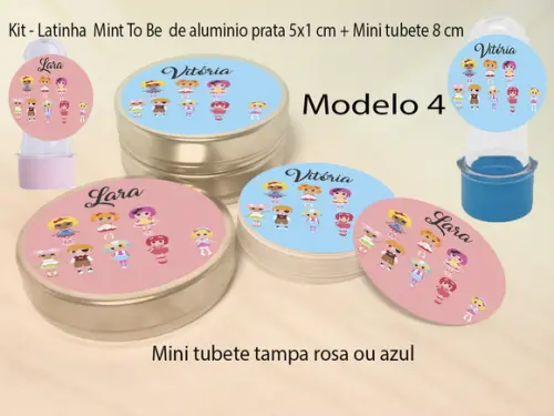 Kit Latinhas e Mini Tubetes-lalaloopsy