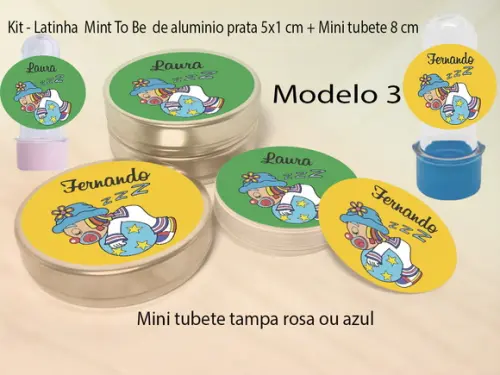 Kit Latinhas e Mini Tubetes-patatí Patatá