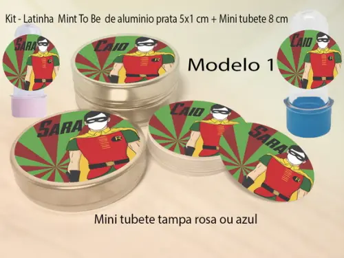 Kit Latinhas e Mini Tubetes-robin