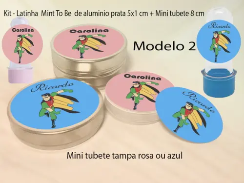 Kit Latinhas e Mini Tubetes-robin