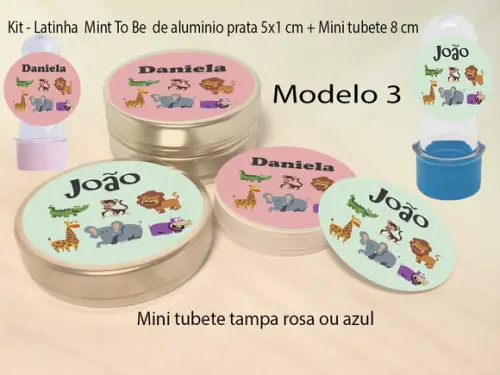 Kit Latinhas e Mini Tubetes-safari