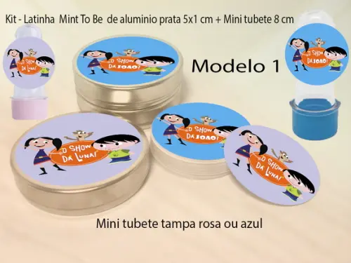 Kit Latinhas e Mini Tubetes-show da Luna