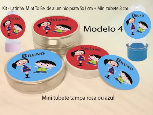 Kit Latinhas e Mini Tubetes-show da Luna