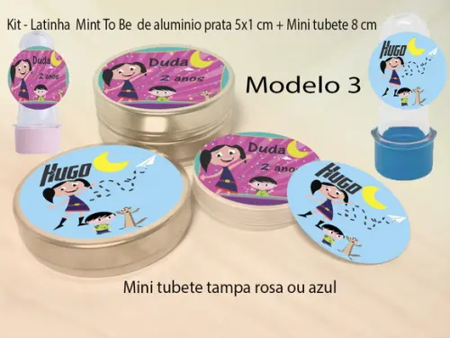 Kit Latinhas e Mini Tubetes-show da Luna