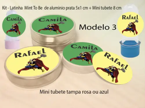 Kit Latinhas e Mini Tubetes-thor